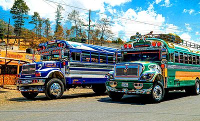 Buses, Guatemala Download Jigsaw Puzzle