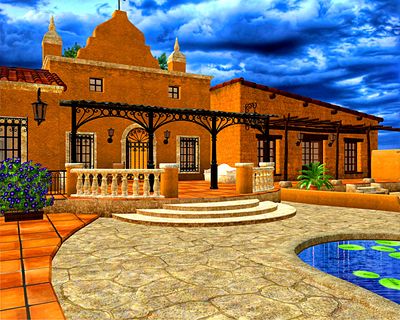 Spanish House Download Jigsaw Puzzle