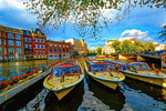 Boats, Amsterdam Download Jigsaw Puzzle