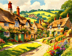 English Village 1930s Download Jigsaw Puzzle