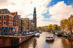 Boat, Amsterdam Download Jigsaw Puzzle