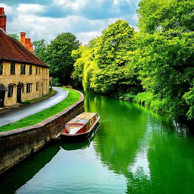 English River Boat Download Jigsaw Puzzle