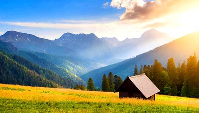 Mountain Cabin Download Jigsaw Puzzle