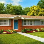 Ranch-Style Suburban House Download Jigsaw Puzzle