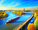 Thames River Boat Download Jigsaw Puzzle