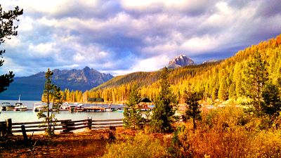 Mountain Lake Pier Download Jigsaw Puzzle