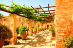 Mediterranean Pergola Courtyard Garden Download Jigsaw Puzzle