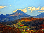 Mountain Village Valley Download Jigsaw Puzzle