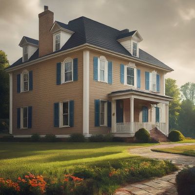 Colonial-Style House Download Jigsaw Puzzle