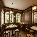 French Bistro Interior Download Jigsaw Puzzle
