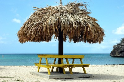 Yellow Picnic Bench Download Jigsaw Puzzle