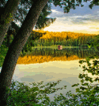 Cottage On The Lake Download Jigsaw Puzzle