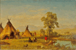 Sioux Village near Fort Laramie Download Jigsaw Puzzle