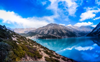 Lake, Kazakhstan Download Jigsaw Puzzle