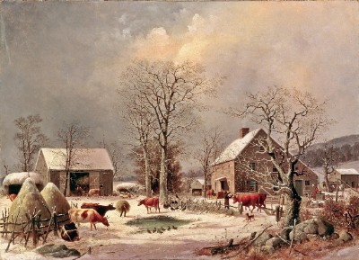 Farmyard in Winter Download Jigsaw Puzzle