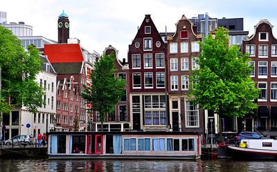 Canal, Amsterdam Download Jigsaw Puzzle