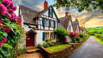 English Cottages Download Jigsaw Puzzle